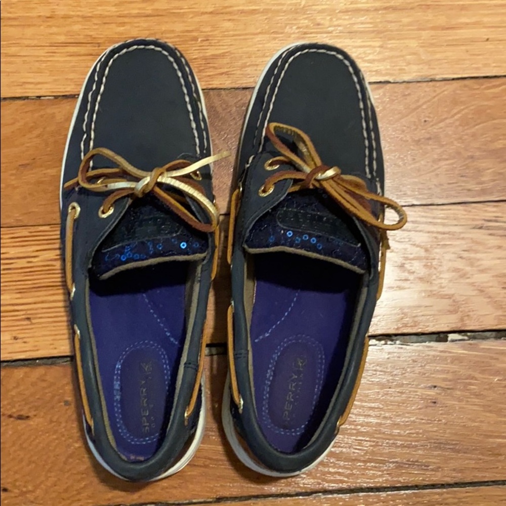 Women’s Navy Sparkle Sperry (Songfish)